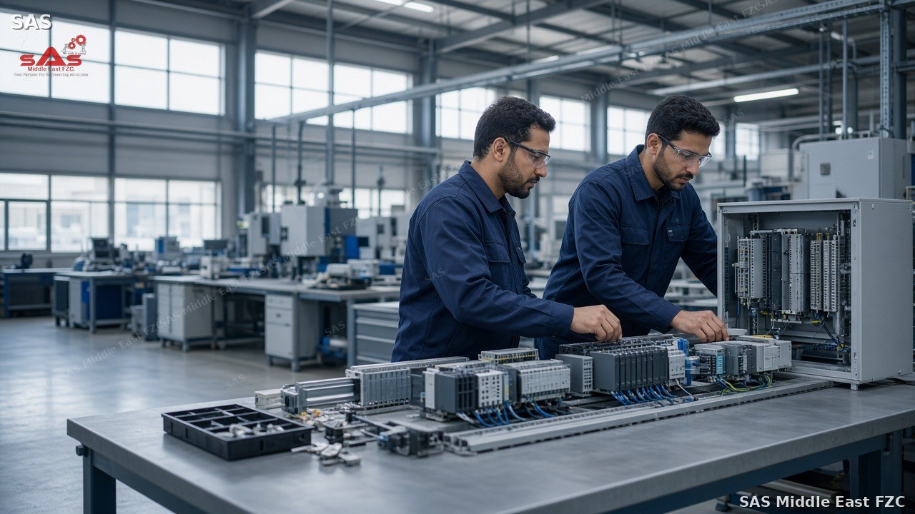 SAS industrial engineering workshop with control hardware