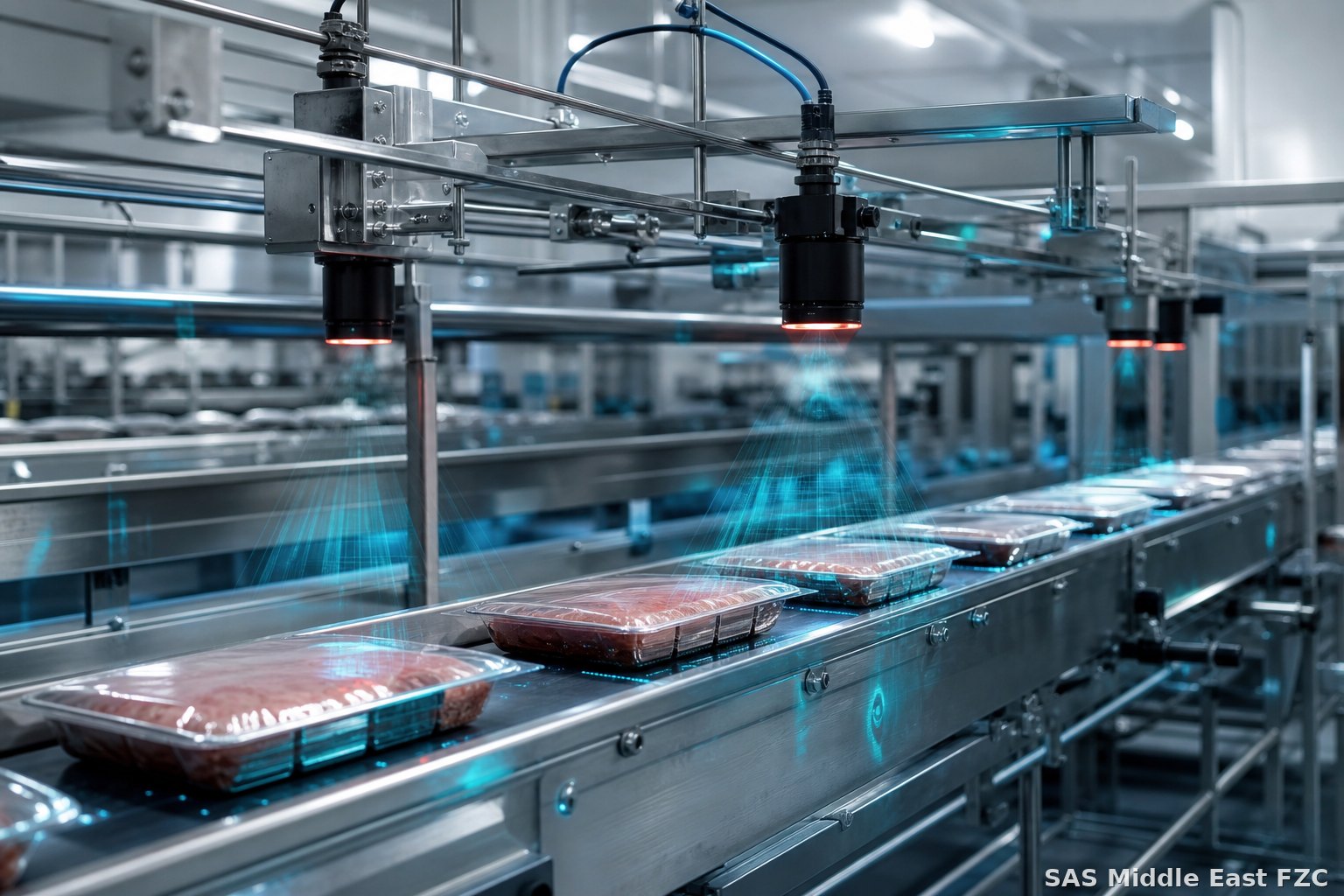 Food processing vision AI inspection cell