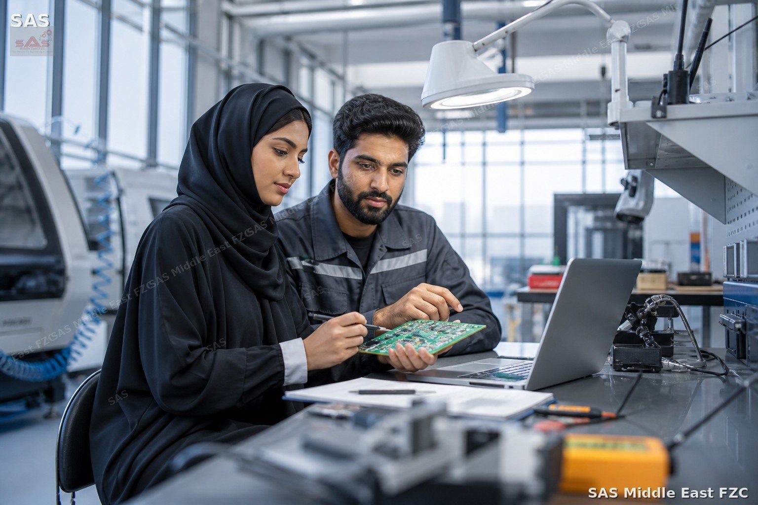 SAS engineering careers — workshop collaboration in Hamriyah Free Zone, Sharjah