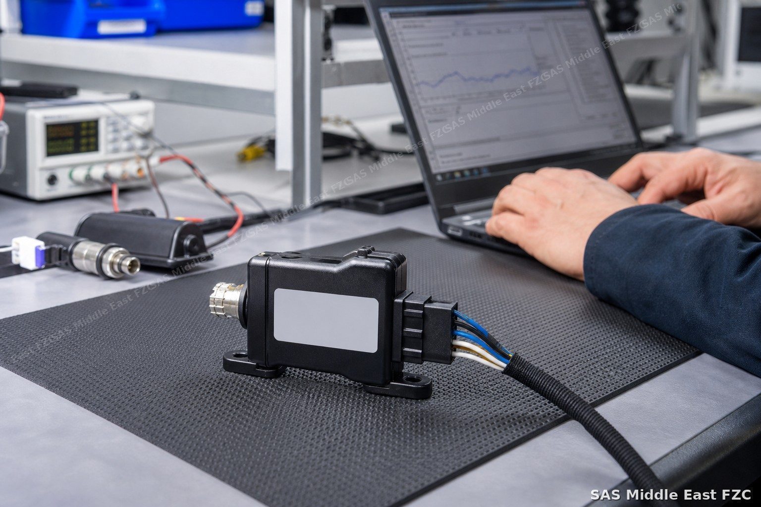 White-label OEM connectivity module — encoder and CAN interface for co-branded industrial products
