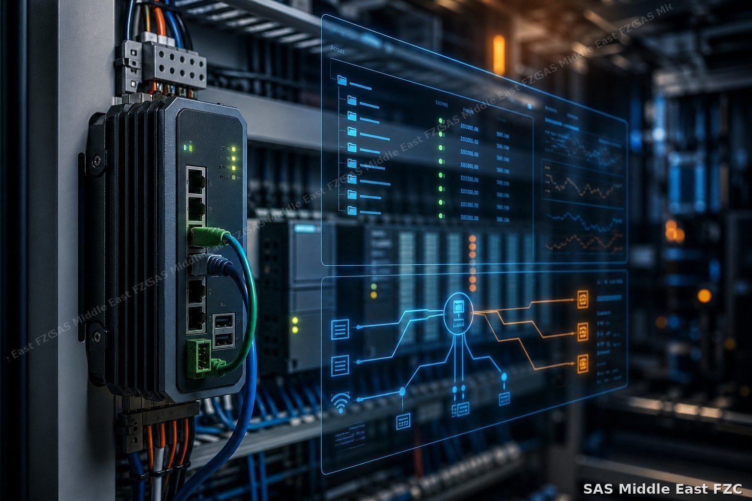 Industrial edge gateway — OPC UA server to MQTT broker connectivity in control cabinet
