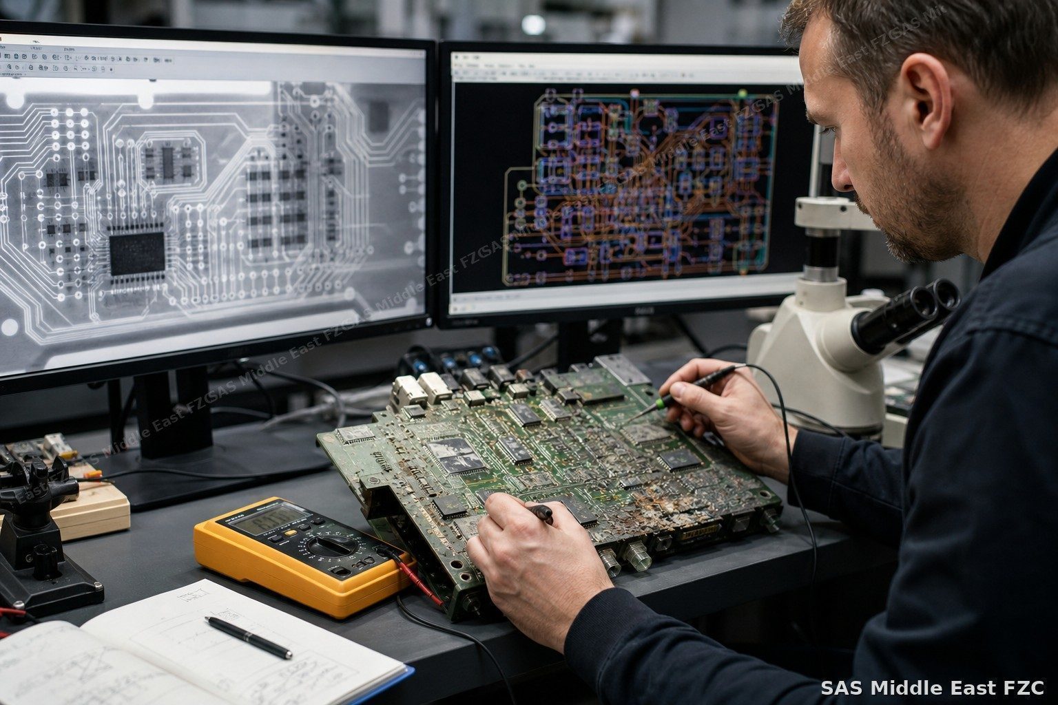 PCB reverse engineering — trace reconstruction, X-ray inspection and schematic recovery on industrial control board