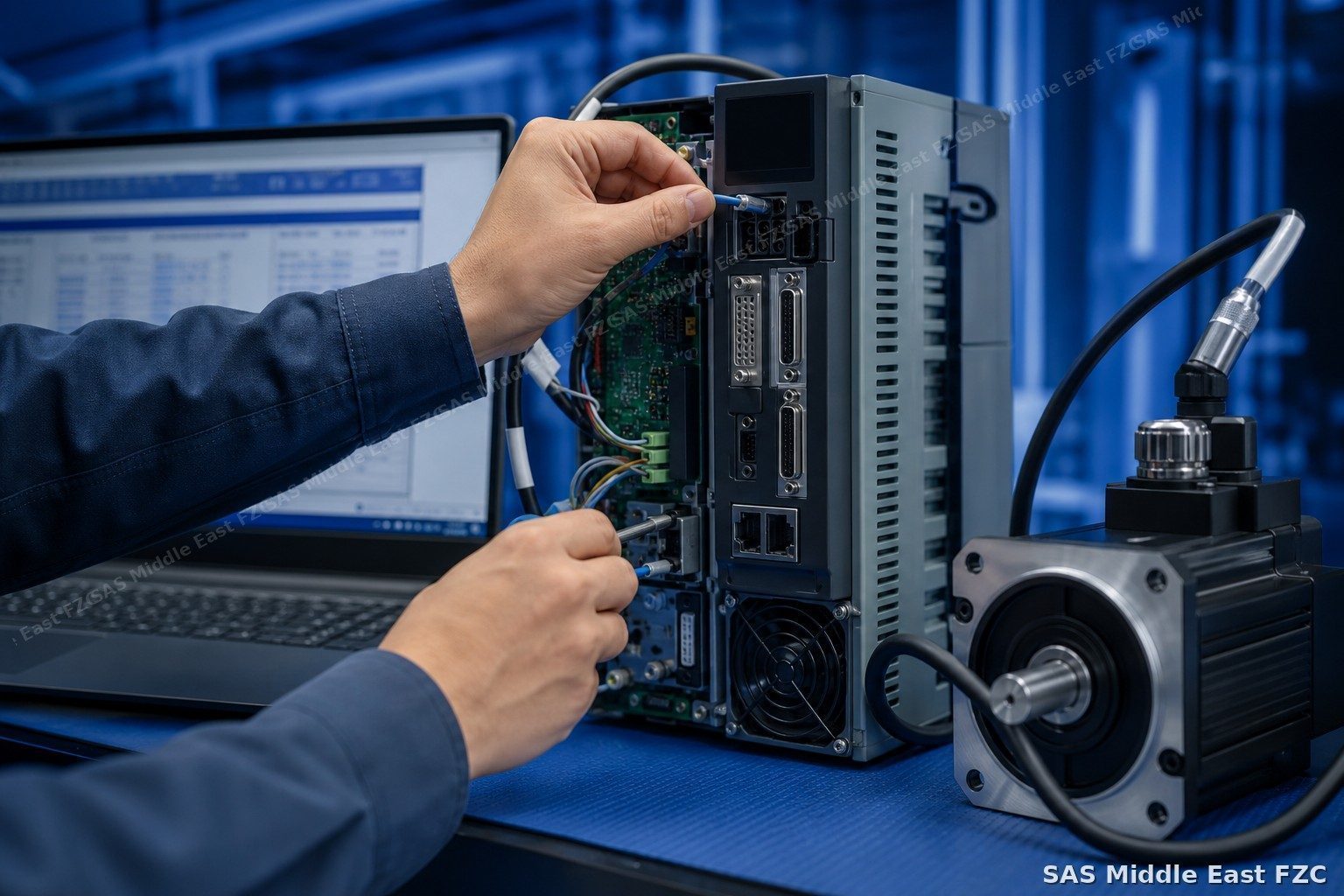 VFD and servo drive repair — parameter tuning, encoder feedback checks and drive commissioning