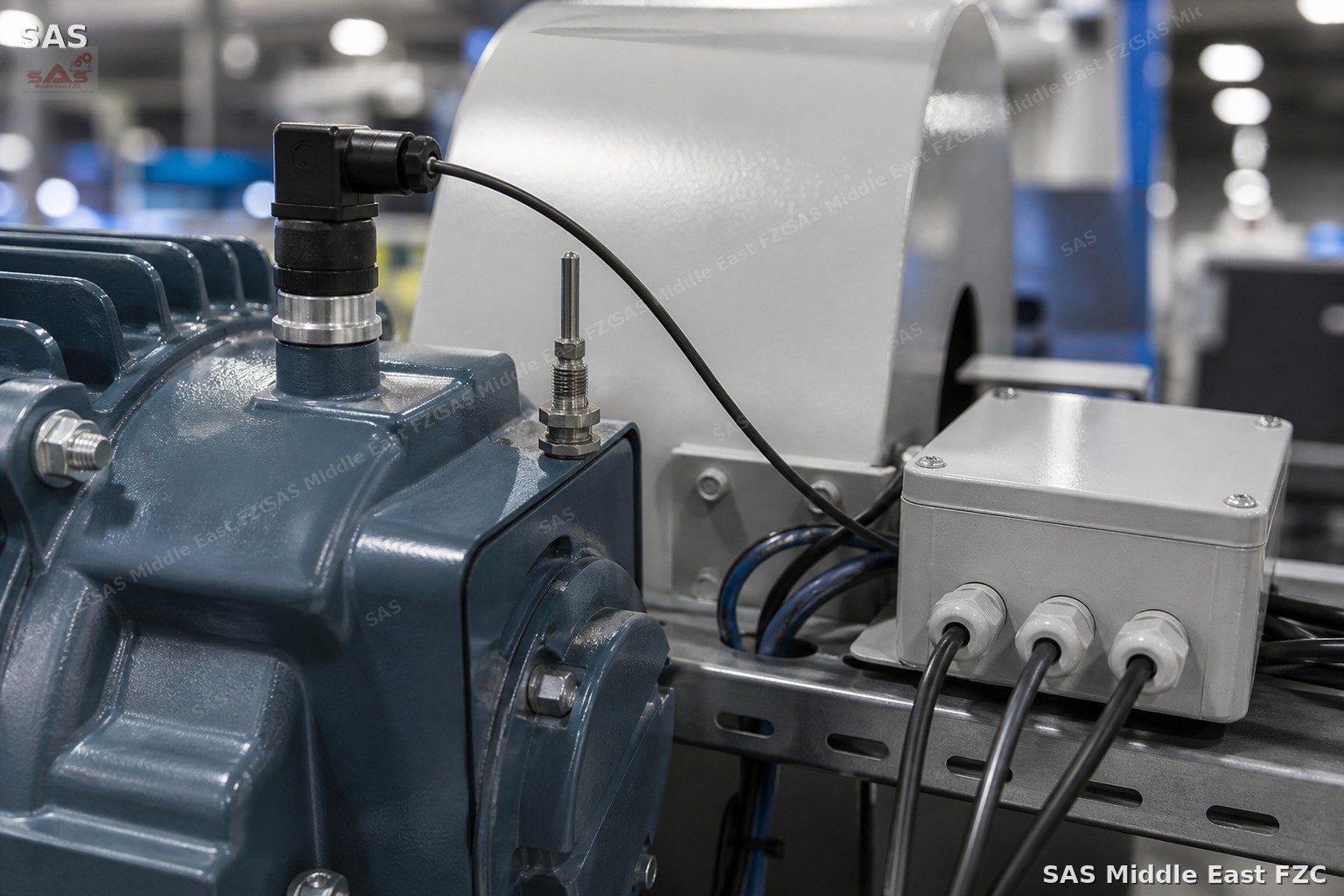 Smart industrial sensors for vibration and temperature monitoring on plant equipment
